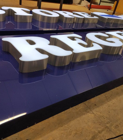 3D Letters LED Light Shop Sign Stabile Color
