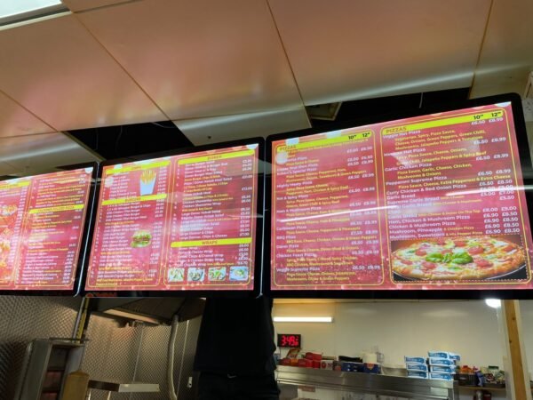 Takeaway and Restaurant Menu Display