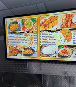 Takeaway and Restaurant TV Menu Display