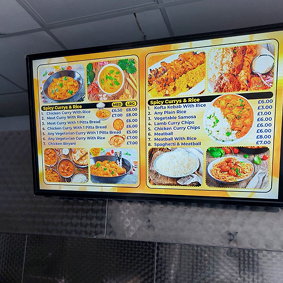 Takeaway and Restaurant TV Menu Display