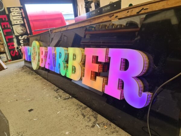shop front sign lighting 3D Letters LED Light Shop Sign RGB Color Changing