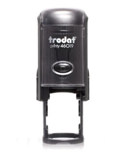 Trodat Printy 46019, Self-inking stamp, Custom round stamp, Name and address stamp, 19mm diameter stamp, 4-line stamp, Personalized stamp, Office stamp, Business stamp,, Address label stamp, Compact stamp, Professional stamp, Circular stamp, Efficient stamp, Trodat stamp, Printy series stamp, Durable stamp, Ink stamp, Portable stamp, Craft stamp