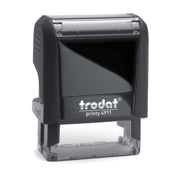 Trodat Printy 4911, Self-inking stamp, Custom rubber stamp, Name and address stamp, 37x11mm stamp, 3-line stamp, Personalized stamp, Compact stamp, Office stamp, Business stamp, Address label stamp, Customizable stamp, Professional stamp, Small stamp, Efficient stamp, Trodat stamp, Printy series stamp, Durable stamp, Ink stamp, Portable stamp