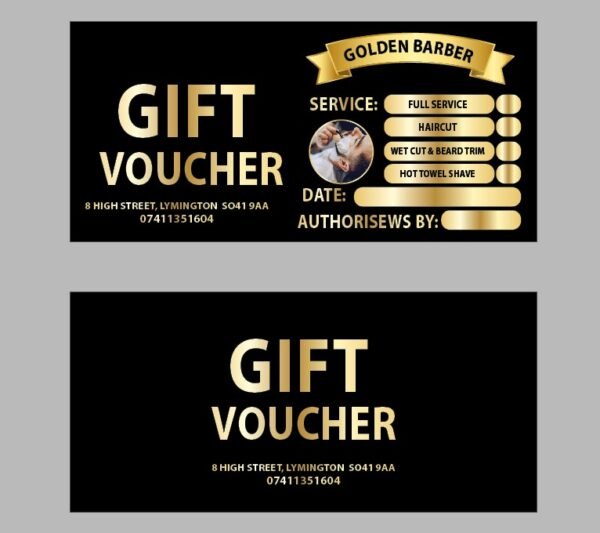 Barber Shop Gift Voucher (10) Barber Shop Gift Voucher