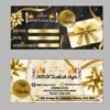 "Elegant Barber Shop Gift Voucher by Atlantic Design, offering a customizable and stylish gift option for clients to enjoy grooming services."