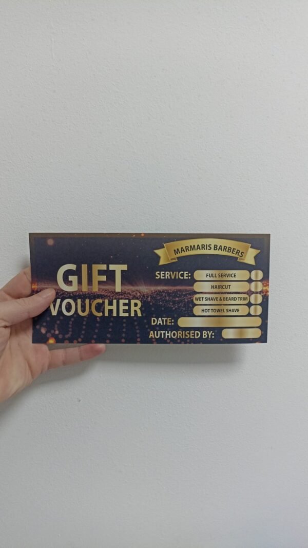 Barber Shop Gift Voucher (9) Barber Shop Gift Voucher