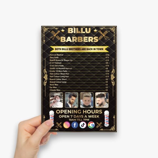 barber shop leaflet (18) Barber Shop Flyer