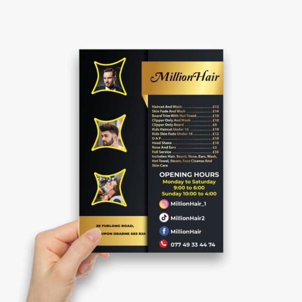 barber shop leaflet (2) Barber Shop Flyer