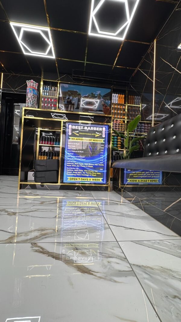 Barber Shop Price List Led Light