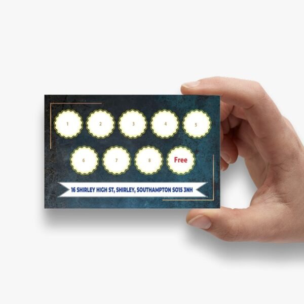 barber shop loyalty card