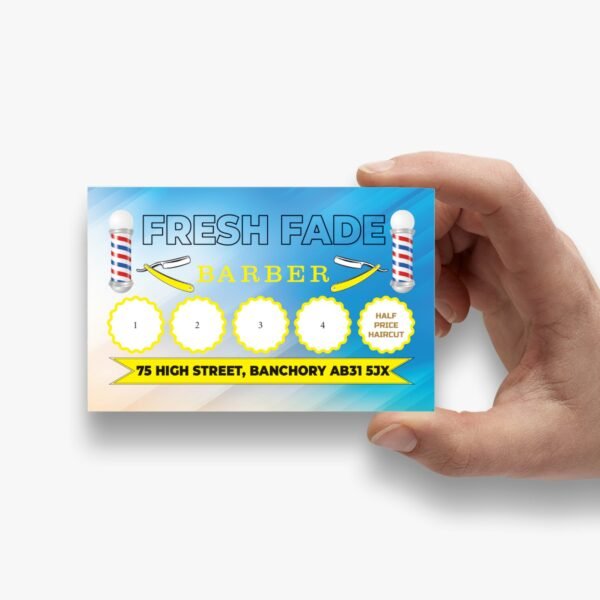 barber shop loyalty card