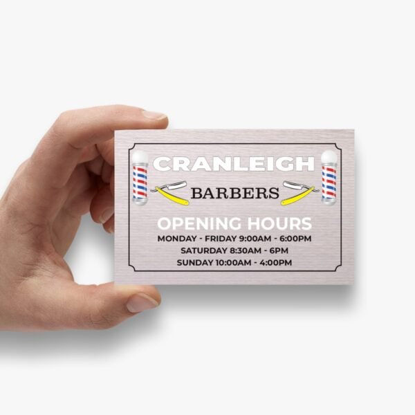 barber shop business card