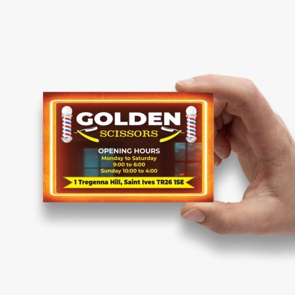 barber shop business card