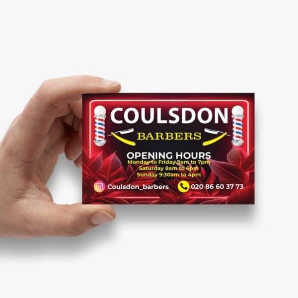 barber shop business card