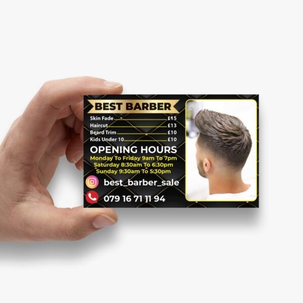 barber shop business card