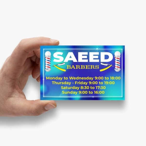 barber shop business card