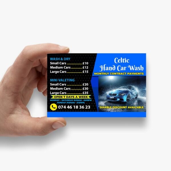 Car wash Business carad. car wash Business carad. valeting Business carad. valeting Business carad.