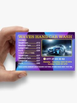 car wash loyalty card.