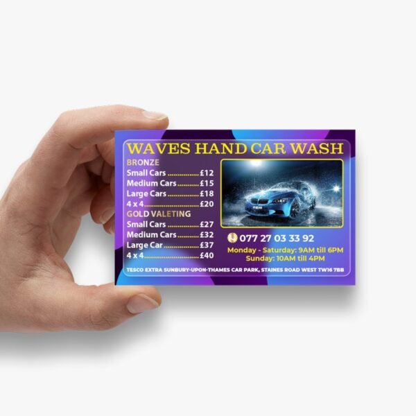 car wash loyalty card.