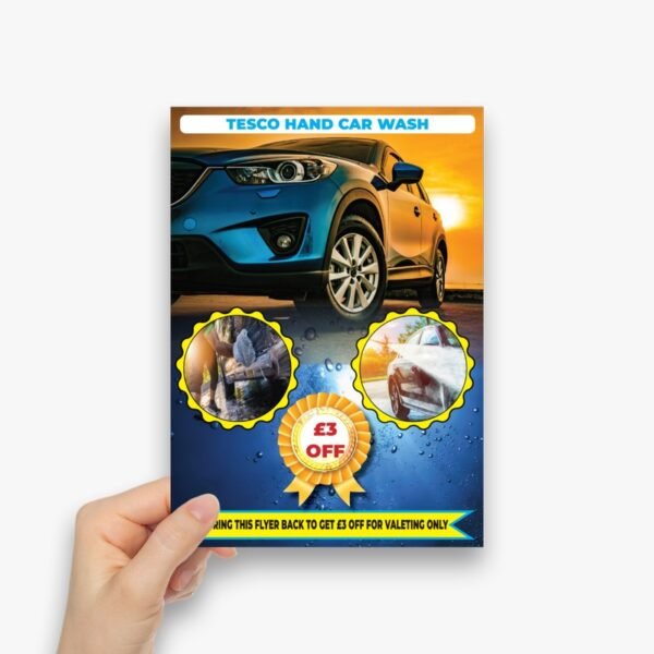 Car wash flyer. car wash leaflet. valeting flyer. valeting leaflet.