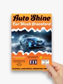 valeting flyer. valeting leaflet.