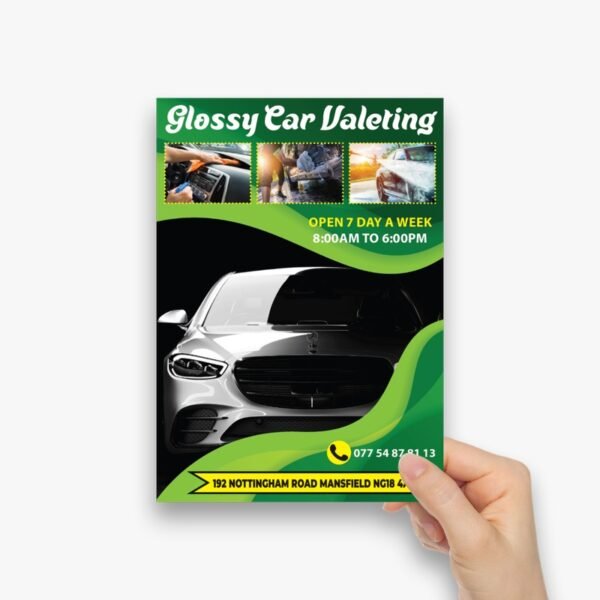 Car wash flyer. car wash leaflet. valeting flyer. valeting leaflet.