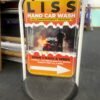 car wash pavement sign