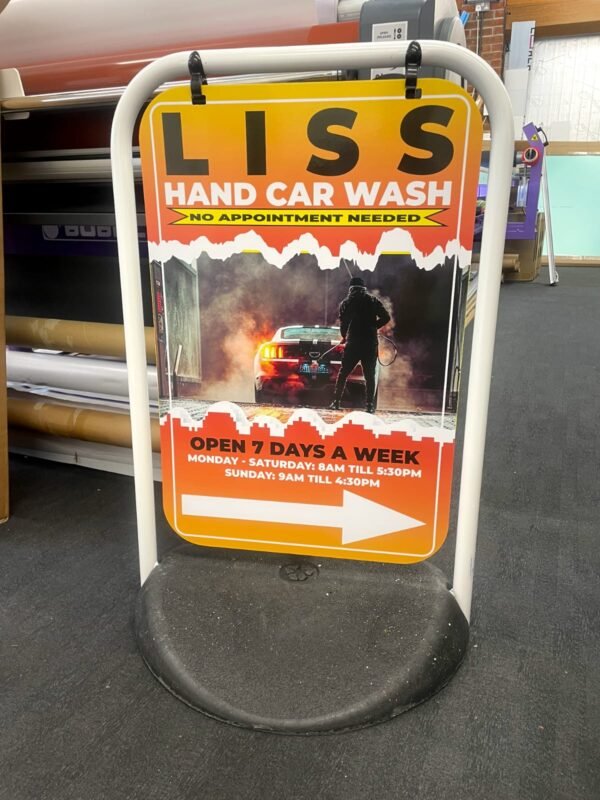 car wash pavement sign