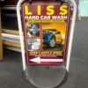 car wash pavement sign