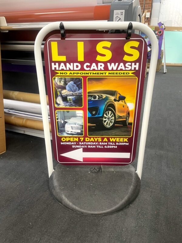 car wash pavement sign