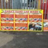 car wash sign board
