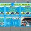car wash sign board