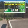 car wash sign board
